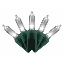 Celebrations Platinum LED T5 Pure White 50 Ct String Christmas Lights 25 Ft.