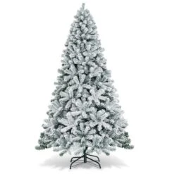 Costway 6/7.5/9 Ft Snow Flocked Hinged Artificial Christmas Tree Unlit Metal -Northlight Decor Sale GUEST 7d5f039e c4cf 46dd 9218 290b56b6a75f