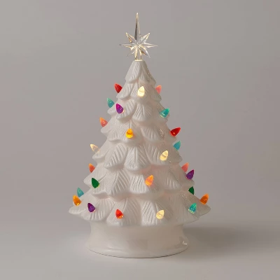 14.5" Battery Operated Lit Ceramic Christmas Tree - Wondershop™ 7 14.5" Battery Operated Lit Ceramic Christmas Tree - Wondershop™ - Image 5