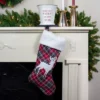 Northlight 20" Black And Red Tartan Reindeer Christmas Stocking With Cuff -Northlight Decor Sale GUEST 7f394e5a 750b 4b0f aac6 8477cf737982