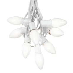 Novelty Lights 25 Feet C9 Ceramic Christmas String Light Set, Ceramic Vintage Holiday Hanging Light Set, White Wire -Northlight Decor Sale GUEST 810a20f1 d820 45f1 88a1 b7e943ed278a