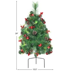 Costway Set Of 2 Pre-lit Christmas Trees 24in Battery Powered Pathway Outdoor Decoration -Northlight Decor Sale GUEST 83f981ec 12b7 4427 a13f 492c70901052