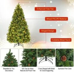 Costway 7Ft/7.5FT/8FT Pre-Lit Christmas Tree Hinged 460/540/600 Lights -Northlight Decor Sale GUEST 84daac3d 9103 4b01 9467 173bcc1e74aa