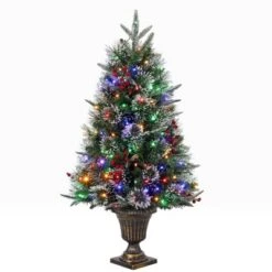 3ft Pre-Lit Snow Flocked Artificial Christmas Tree With 70 LED Lights, Battery Timer, Potted Base -Northlight Decor Sale GUEST 86cd001e 000f 4632 9e56 9513c1fe68c8
