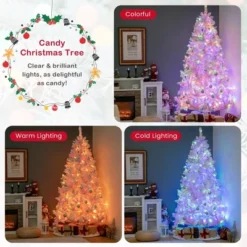 Costway 7 FT Flocked Artificial Christmas Tree Hinged With 500 LED Lights 1200 Branch Tips 18 Costway 7 FT Flocked Artificial Christmas Tree Hinged With 500 LED Lights 1200 Branch Tips -Northlight Decor Sale GUEST 8b471caa ac73 4835 9d14 1b8b0e202586