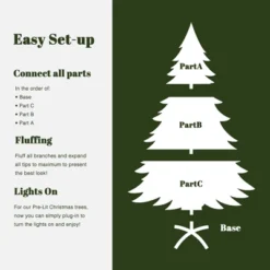 LuxenHome 7.5Ft Snow-Flocked Cedar Christmas Tree Pre-Lit With Teardrop LED Lights & Hinged Branches Green -Northlight Decor Sale GUEST 8e2406d1 2a4b 4ab8 bfcb fbf4d3ce646d