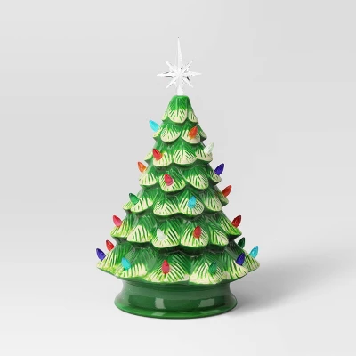 14.5" Battery Operated Lit Ceramic Christmas Tree - Wondershop™ 4 14.5" Battery Operated Lit Ceramic Christmas Tree - Wondershop™ - Image 2