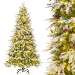 Costway 6/7.5/9 FT Artificial Christmas Tree Hinged Xmas Tree With 765/1135/1871 Branch Tips 280/470/690 Lights -Northlight Decor Sale GUEST 9374ff7e 24e9 46fb baf6 f194080fd832