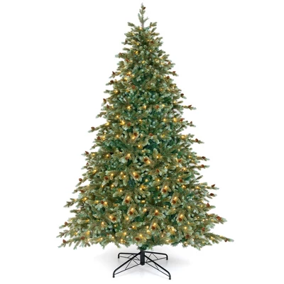 Costway 6/7/8 FT Artificial Christmas Tree With 590 Branch Tips 240/340/410 Warm White LED Lights 13 Costway 6/7/8 FT Artificial Christmas Tree With 590 Branch Tips 240/340/410 Warm White LED Lights - Image 11