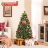 Costway 5/6/7 FT Christmas Tree Artificial Xmas Tree With 8 Lighting Modes 49/64/80 Warm LED Lights -Northlight Decor Sale GUEST 96b12955 3a26 48d9 8d52 5d5c3eb04024