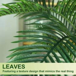 VIVATREES 5FT 6FT Areca Palm Artificial Golden Cane Palm Tree Palm Faux Plant With White Square Pot For Home Office Decor Interior Outdoor Decoration -Northlight Decor Sale GUEST 98f8977b 179d 4cb8 9fb2 4ad5e0c61042