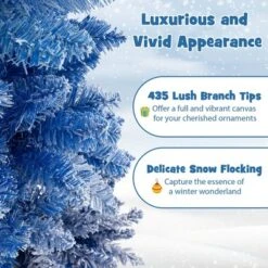 Costway 6/7 FT Blue Gradient Snow Flocked Artificial Christmas Tree With 435/725 Lush Branch Tips -Northlight Decor Sale GUEST 99a72447 e1e7 42bd ac9f fa2e266b131d