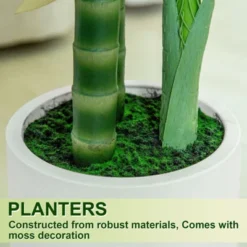 VIVATREES 5FT 6FT Areca Palm Artificial Golden Cane Palm Tree Palm Faux Plant With White Square Pot For Home Office Decor Interior Outdoor Decoration -Northlight Decor Sale GUEST 9d19fc39 ae4f 4e78 a6d8 277f86e9d8ee