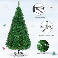 Costway 5Ft/6Ft/7Ft/8Ft Artificial PVC Christmas Tree W/Stand Holiday Season Indoor Outdoor Green -Northlight Decor Sale GUEST 9dc9fc82 cf9d 4bb3 9069 f652bf1bd0f5