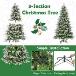 Costway 6/7.5/9 FT Artificial Christmas Tree Hinged Xmas Tree With 765/1135/1871 Branch Tips 280/470/690 Lights -Northlight Decor Sale GUEST 9eb17be2 7d53 4a55 9caa 3f214e6ba91f
