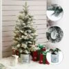 LuxenHome 4Ft Artificial Flocked Fir Christmas Tree Potted With Battery-Operated Lights Green 1 LuxenHome 4Ft Artificial Flocked Fir Christmas Tree Potted With Battery-Operated Lights Green -Northlight Decor Sale GUEST a00749f2 76bd 481e a569 965b7074692d