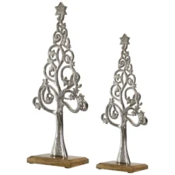 Northlight Starry Trees Metal Christmas Decorations - 18.5" - Silver - Set Of 2 -Northlight Decor Sale GUEST a00e0e39 6d44 43cd 951e cd4f5acddc24