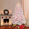 6.5ft Puleo Pre-Lit White Northern Fir Artificial Christmas Tree Clear Lights: Hinged Branches, 400 Incandescent Bulbs -Northlight Decor Sale GUEST a0172154 ddc3 47a0 be59 57a49e98a41b
