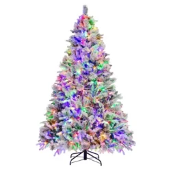 Costway 4.5 FT/6FT/7ft Pre-Lit Snow Flocked Christmas Tree Hinged Xmas Tree With8 Modes 160/240/320 Lights 25 Costway 4.5 FT/6FT/7ft Pre-Lit Snow Flocked Christmas Tree Hinged Xmas Tree With8 Modes 160/240/320 Lights -Northlight Decor Sale GUEST a01b4238 db47 417c a612 324c051d0567