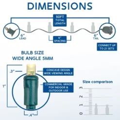 Novelty Lights 50FT 100 LED Christmas String Lights, Tree Lights Indoor Outdoor LED Mini Light Set, 40,000 Hour Lifespan, Holiday Tree Lights