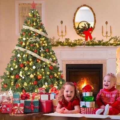 4.5/6/7.5/9 FT Artificial Christmas Tree, Christmas Tree With Decoration, Metal Base Easy Assembly For Home, Office, Party, Holiday Decor 20 4.5/6/7.5/9 FT Artificial Christmas Tree, Christmas Tree With Decoration, Metal Base Easy Assembly For Home, Office, Party, Holiday Decor - Image 18