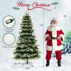 Costway 7 FT Pre-Lit Christmas Tree 3 Modes Hinged With Quick Power Connector & 500 Lights -Northlight Decor Sale GUEST a13c1861 9225 448f aa46 e6ce243363ac
