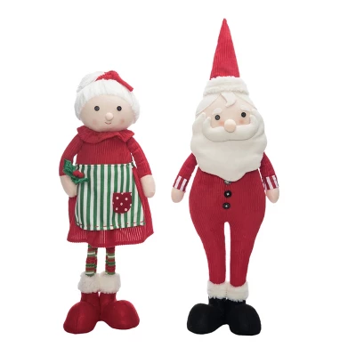 Transpac Christmas Plush Standing Santa/Mrs. Claus Set Of 2 Christmas Home Decorations 3 Transpac Christmas Plush Standing Santa/Mrs. Claus Set Of 2 Christmas Home Decorations