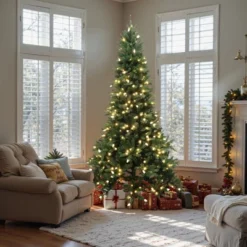 LuxenHome 7.5Ft Pre-Lit Green Slender Artificial Fir Christmas Tree With Metal Stand -Northlight Decor Sale GUEST a4d85032 1987 4728 918d 3178b7e11ce3