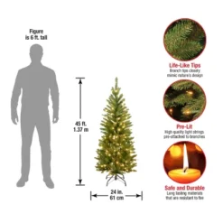 Pencil Slim Kingswood Fir Artificial Christmas Tree Clear Lights - National Tree Company -Northlight Decor Sale GUEST a827d3be 2cf4 4668 ba59 e1ae09d21b2a