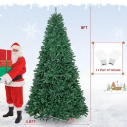 Costway 9 FT Hinged Christmas Tree Unlit Artificial Xmas Decoration W/ 3594 Branch Tips -Northlight Decor Sale GUEST ab896b90 df54 4a33 afeb 5c6e0b7736dd