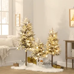 LuxenHome 3-Piece Pre-Lit Snowy Branches Artificial Christmas Tree Set With Metal Base Green 16 LuxenHome 3-Piece Pre-Lit Snowy Branches Artificial Christmas Tree Set With Metal Base Green -Northlight Decor Sale GUEST abcd5f3d bee8 42eb adf9 af2a27d06c97