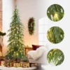 LuxenHome 7.5Ft Pre-Lit Slim Artificial Cedar Christmas Tree With Metal Stand Green -Northlight Decor Sale GUEST ac0ff607 4a58 4f65 b02d ec575d068853