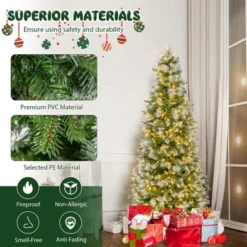 Costway 6/7.5/9 FT Pre-Lit Artificial Christmas Tree With 580/820/1228 Frosted Tips 470 LED Lights -Northlight Decor Sale GUEST ac25a21b 7374 4674 a4f3 5493712670a8