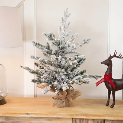 Northlight Real Touch™ Pre-Lit B/O Tamarack Pine Artificial Christmas Tree With Burlap - 2' Warm White LED 3 Northlight Real Touch™ Pre-Lit B/O Tamarack Pine Artificial Christmas Tree With Burlap - 2' Warm White LED