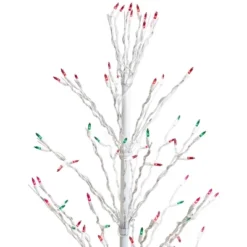 Northlight 4' Prelit Artificial Christmas Tree White Lighted Cascade Twig Outdoor Decoration - Multi-Color Lights -Northlight Decor Sale GUEST af68e1f2 e7dc 4496 9551 840f28af43e7