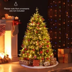 Costway 5/6/7 FT Pre-Lit Christmas Tree Hinged With 250/350/470 Multi-color Lights -Northlight Decor Sale GUEST b053afe5 99ce 49cf b39c aa9a45570483