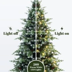 LuxenHome 6Ft Pre-Lit Green Full Artificial Christmas Tree With Red Berries And Metal Stand -Northlight Decor Sale GUEST b2b88a9b e37e 4639 b35e 6052f5055856