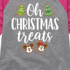 Girls' - Disney - Oh Christmas Treats Shirt Tail Raglan Graphic T-shirt
