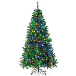 Costway 6FT/7FT Pre-Lit Hinged Christmas Tree With 260/350 Multi-Color Lights & 3-Minute Quick Shape No Fluffing Required -Northlight Decor Sale GUEST b584404b e440 4519 8c5e ec2f0b585798