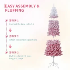 Prelit Ombre Christmas Tree With 230 LED Lights, Flocked Branches, Easy Setup - For Home, Office, Party Decor -Northlight Decor Sale GUEST b6a2850a 3df3 4ab7 9d0c 5686c2545134