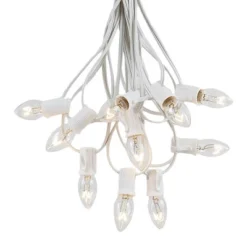 Novelty Lights 25 Feet C7 Christmas String Light Set, Vintage Holiday Hanging Light Set, White Wire -Northlight Decor Sale GUEST b6d53e81 91a9 4c8d bf02 bcd83915fc70