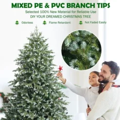 Costway 7ft Artificial Christmas Spruce Hinged Tree W/ 1260 Mixed PE & PVC Tips 16 Costway 7ft Artificial Christmas Spruce Hinged Tree W/ 1260 Mixed PE & PVC Tips -Northlight Decor Sale GUEST b7f3418e c73e 44e9 b50f 0534907138b6
