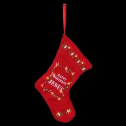 Roman 9" Red, White And Green "Happy Birthday Jesus" Battery Operated Christmas Stocking -Northlight Decor Sale GUEST b86812ff 4374 48c7 808e 9e5ad50a32e1