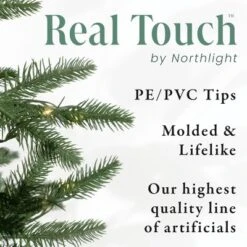Northlight Real Touch™️ Pre-Lit Pencil Nordmann Fir Artificial Christmas Tree - 6.5' - Warm Clear LED Lights -Northlight Decor Sale GUEST b87c5bab 2e7d 44ba 9ab8 2a5f4f732bbf 2
