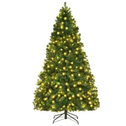 Costway 7Ft/7.5Ft/8Ft Pre-Lit PVC Christmas Tree Hinged 300/400/430 Lights -Northlight Decor Sale GUEST bb3d2a1b 187b 470c 9a18 ccea4c719b8d