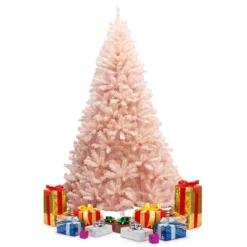 Costway 6ft/7ft Pink Christmas Tree Hinged Full Fir Tree Metal Season -Northlight Decor Sale GUEST bea8f2d0 cf05 4268 ab4f 9c45540ff60b
