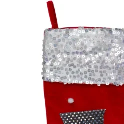 Northlight 20.5" Red And White Snowman Embroidered Christmas Stocking With Sequined Cuff -Northlight Decor Sale GUEST bf026562 fa86 40d7 94bb c84792506d9c