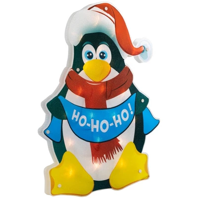 Northlight 17.5" Lighted Penguin Christmas Window Silhouette 4 Northlight 17.5" Lighted Penguin Christmas Window Silhouette - Image 2