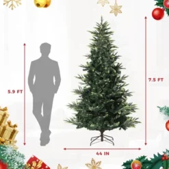 Pre-Lit Slim Aspen Fir Artificial Christmas Tree | 350 UL Clear Lights, Metal Stand -Northlight Decor Sale GUEST c207b9a0 7a67 45d5 b86c 24f344620223