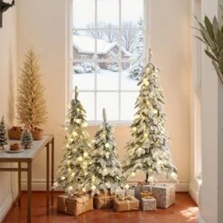 LuxenHome 3-Piece Flocked Artificial Tree Set With Lights And Metal Stand Green 17 LuxenHome 3-Piece Flocked Artificial Tree Set With Lights And Metal Stand Green -Northlight Decor Sale GUEST c2c8ddb5 a65e 4dce ad85 fca2dcc0b90b